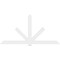 Ekena Millwork Kennewick Architectural Grade PVC Gable Bracket, 108"W x 54"H x 2"D x 6"F, 12/12 Pitch GBP108X54X0206KEN00 - alternate 3